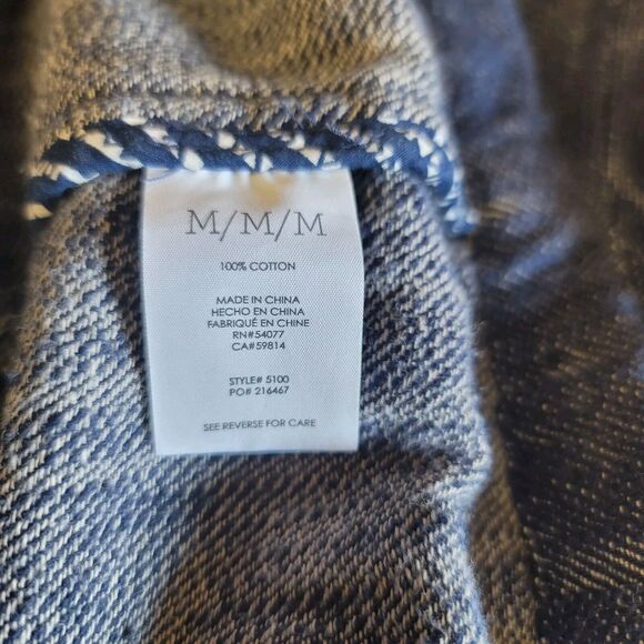 Cabi Adventure Anorak Blue Denim Duster Jacket Hooded Coatigan Womens Size M - Picture 10 of 12